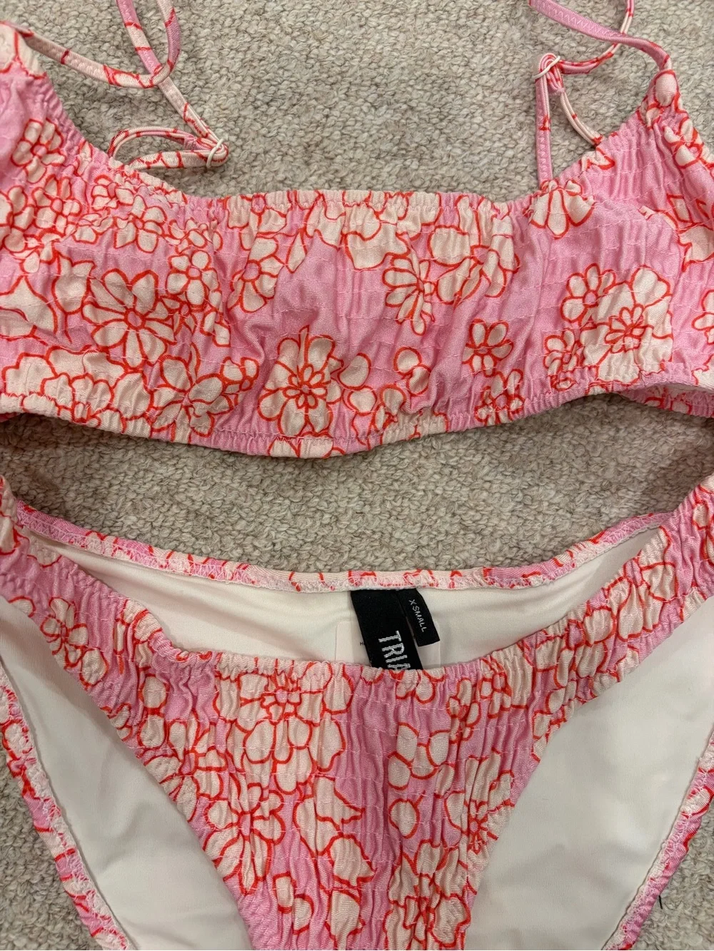triangl swimwear Pink Floral Two-Piece Bikini